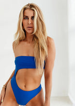 Load image into Gallery viewer, JENNA STRAPLESS CUT OUT ONE PIECE IN ROYAL BLUE
