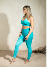 Load image into Gallery viewer, JESSICA SEAMLESS SPORTS LEGGINGS IN AQUAMARINE OMBRE