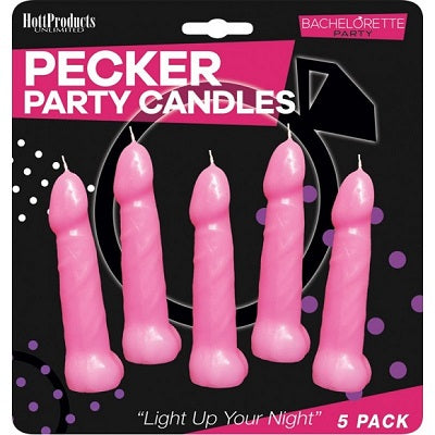 Pecker Party Candles, 5pk