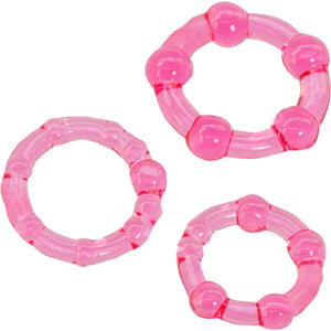 CalExotics Silicone Island Rings - Pink