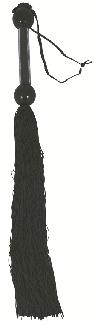 22in Rubber Whip, Black