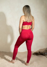 Load image into Gallery viewer, DESTINY SEAMLESS ZEBRA PRINT SPORTS LEGGINGS IN SPARKLY RED