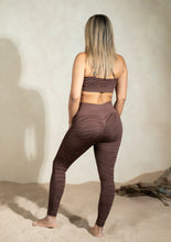 Load image into Gallery viewer, DESTINY SEAMLESS ZEBRA PRINT SPORTS LEGGINGS IN SPARKLY BROWN