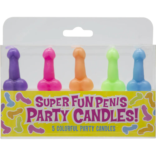 Candyprints Multicolour Penis Party Candles - 5 Pack