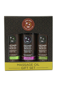 Hempseed Massage Oil Gift Set in 2oz/59mL x 3