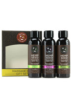 Load image into Gallery viewer, Hempseed Massage Oil Gift Set in 2oz/59mL x 3
