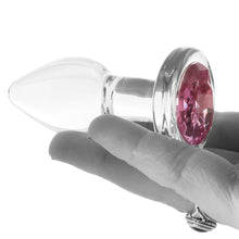 Load image into Gallery viewer, Adam &amp; Eve Pink Gem Glass Plug Set