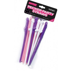 Pecker Straws, Multicoloured, 10pk