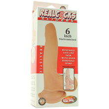 Load image into Gallery viewer, Real Cocks 6 Inch Uncircumcised Sliders Dildo in Vanilla