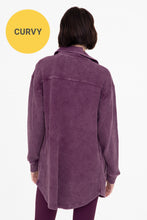 Load image into Gallery viewer, CURVY Waffle Knit Mineral-Washed Button Down Jacket