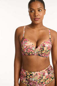 Wildflower Cross Front Moulded Cup Bra