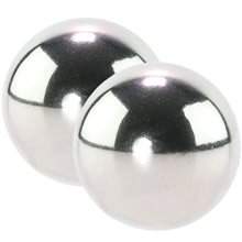 Load image into Gallery viewer, Metallic Weighted Steel Orgasm Balls in Silver