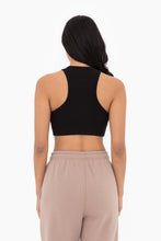 Load image into Gallery viewer, Essential Micro-Ribbed Cropped Racer Tank Top
