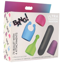 Load image into Gallery viewer, Bang! Rechargeable Bullet and Attachment Set