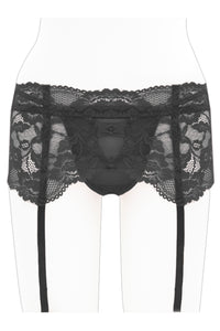 Floral Lace Garter Belt