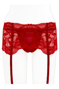 Floral Lace Garter Belt