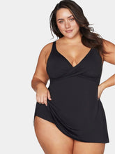 Load image into Gallery viewer, Artesands Women’s Recycled Hues Black Delacroix Swimdress