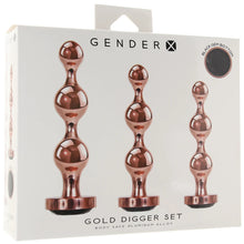 Load image into Gallery viewer, Gender X Gold Digger Beaded Plug Set